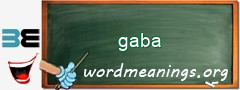 WordMeaning blackboard for gaba